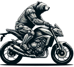 Metal Bear on Motorbike